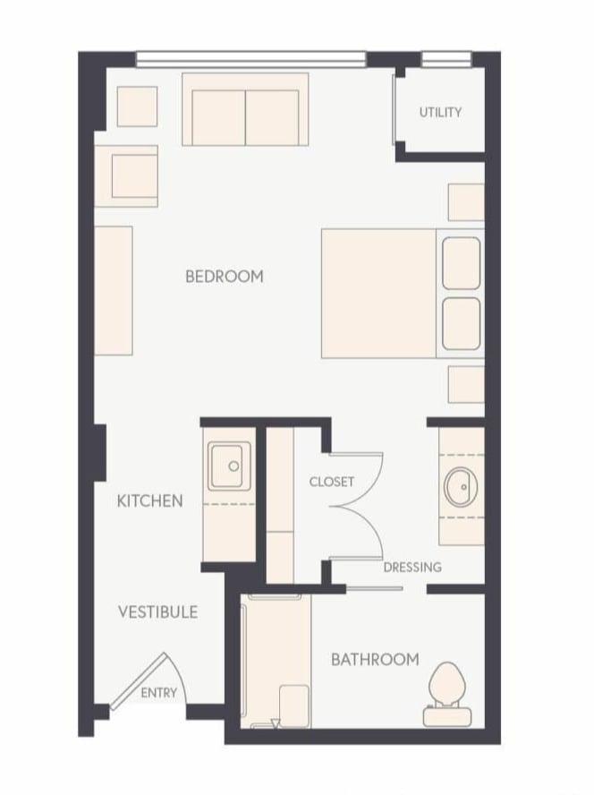 Suite A floor plan