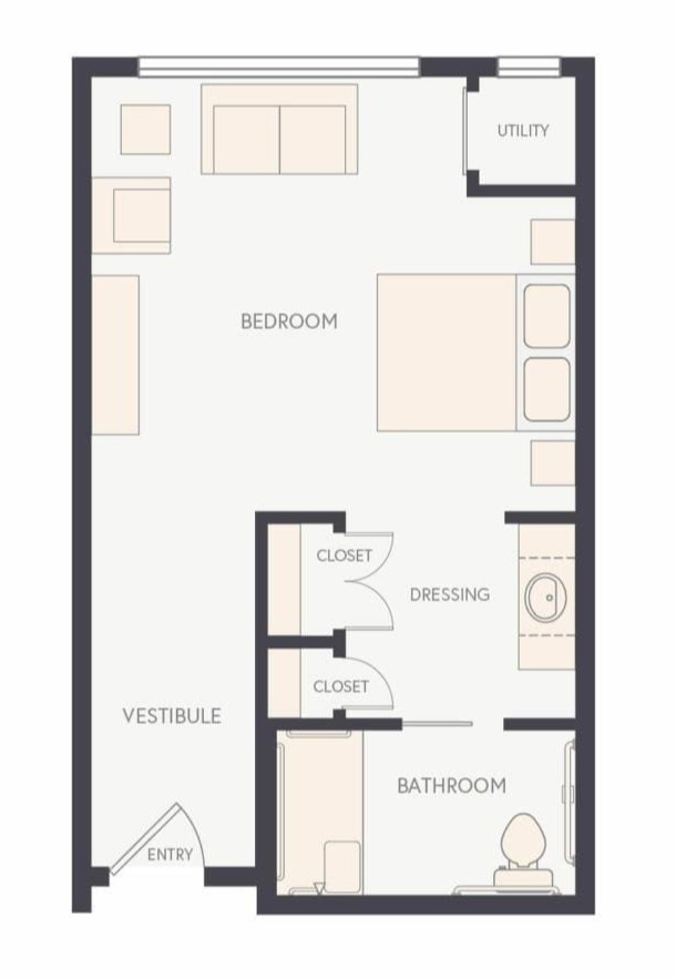 Suite A floor plan