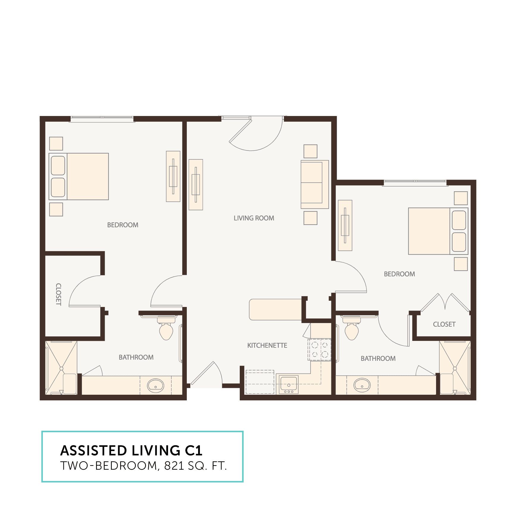 Two Bedroom floor plan